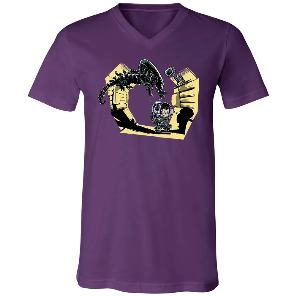 Unisex V-Neck T-Shirt - DRGMET7F - Team Purple - 9