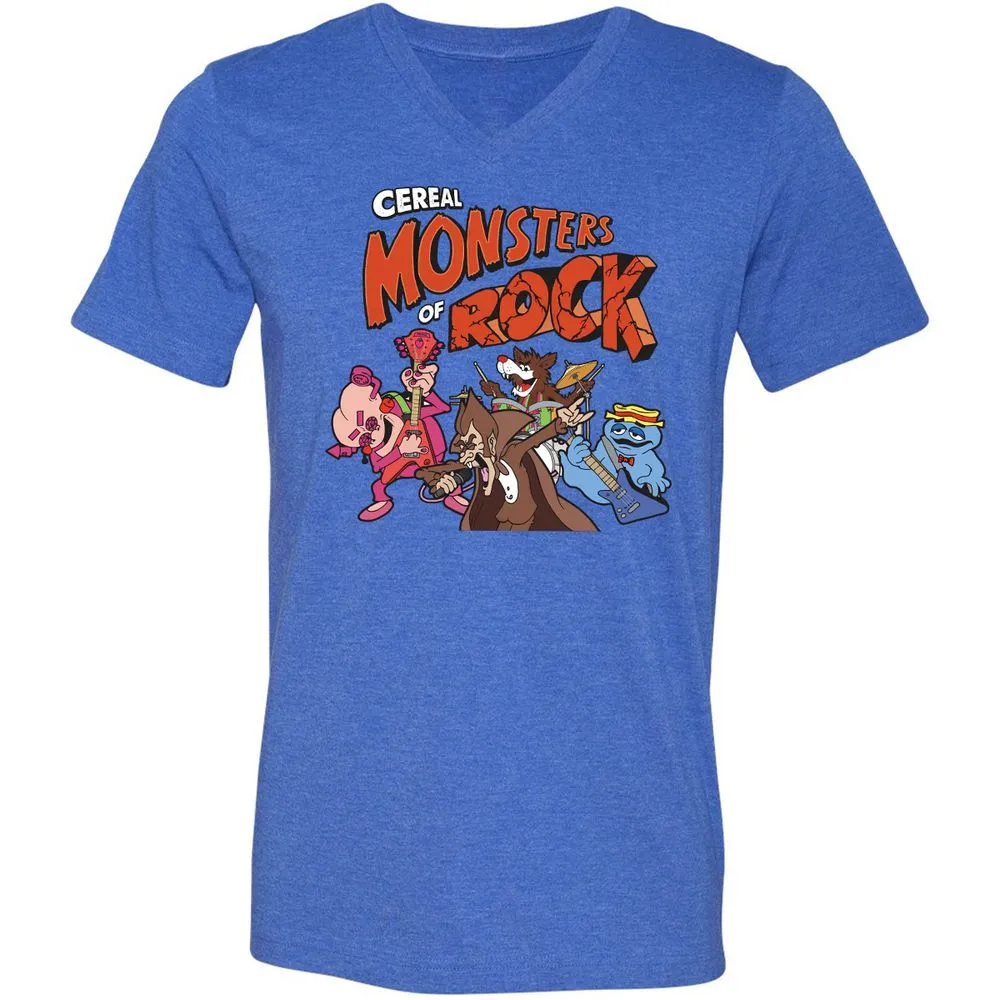 Unisex V-Neck T-Shirt - BB8WW48R - Heather True Royal - 14