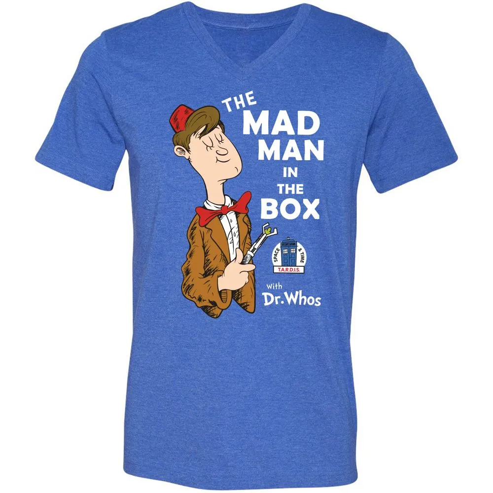 Unisex V-Neck T-Shirt - 2A5X9KD7 - Heather True Royal - 14
