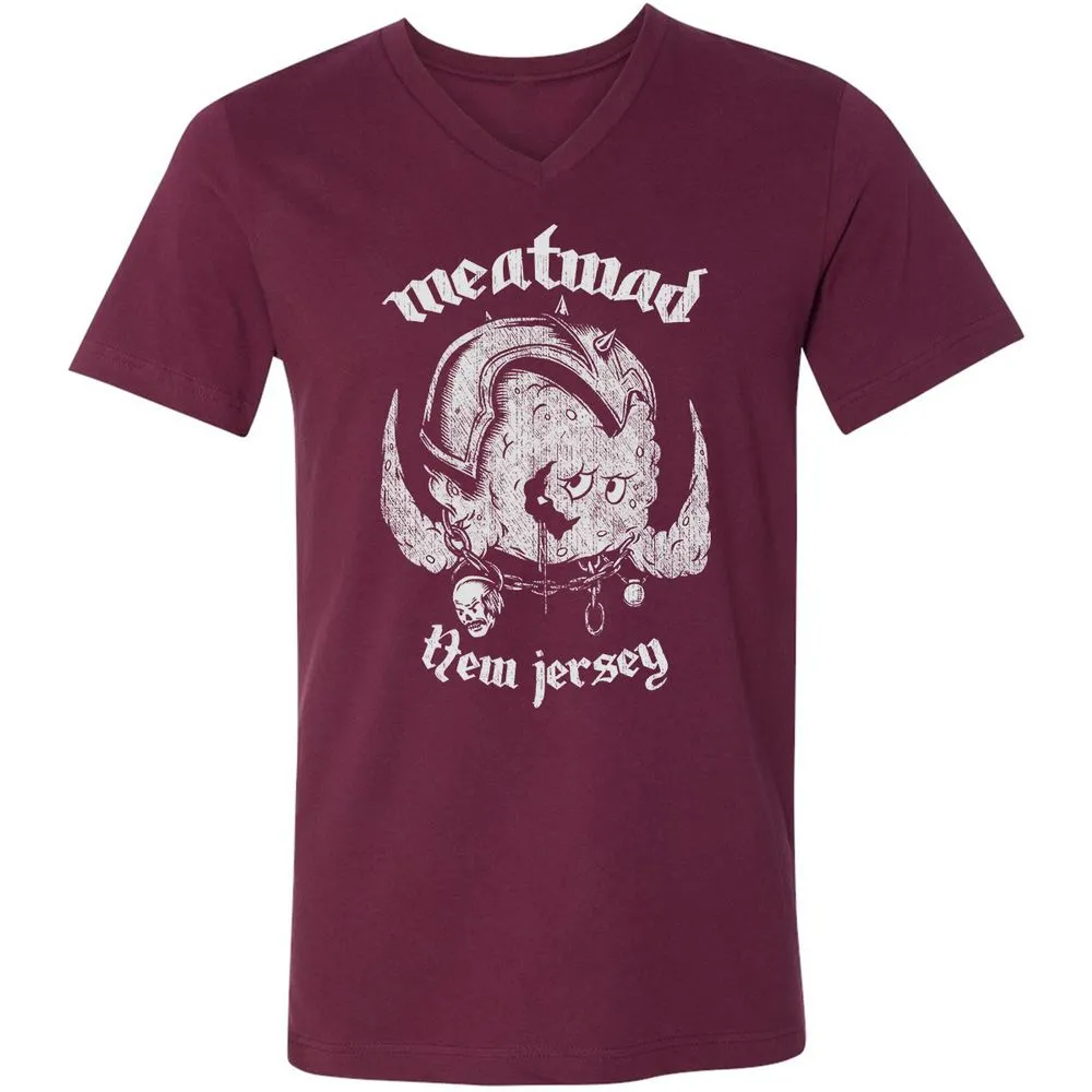 Unisex V-Neck T-Shirt - 8HRTE1TP - Maroon - 6