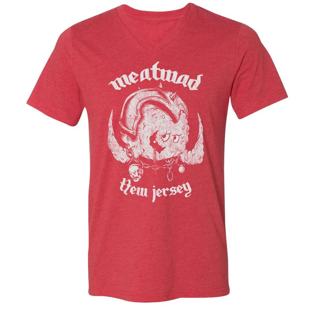 Unisex V-Neck T-Shirt - 8HRTE1TP - Heather Red - 16