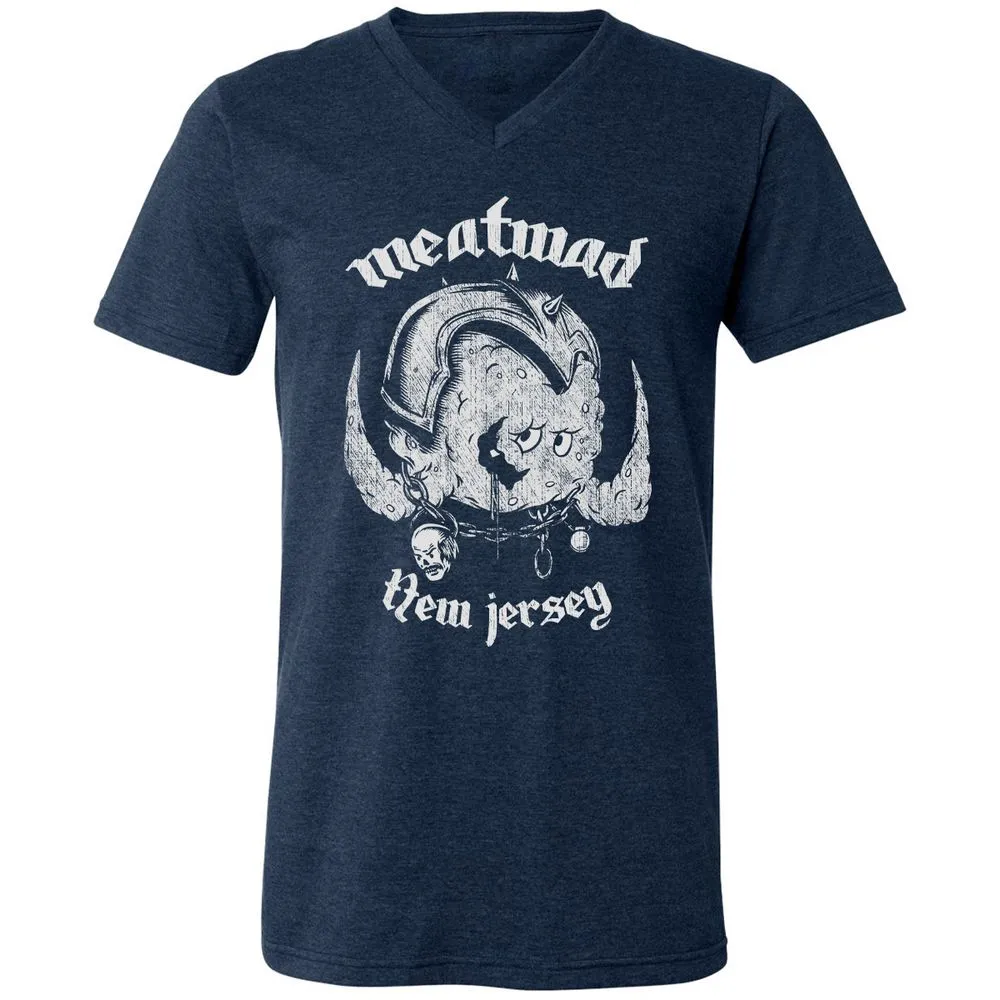 Unisex V-Neck T-Shirt - 8HRTE1TP - Heather Navy - 15