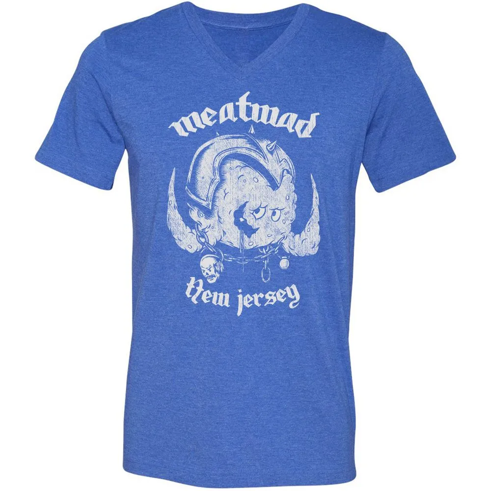 Unisex V-Neck T-Shirt - 8HRTE1TP - Heather True Royal - 14
