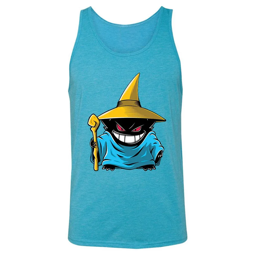 Unisex Jersey Tank - Black - Aqua Triblend - 3