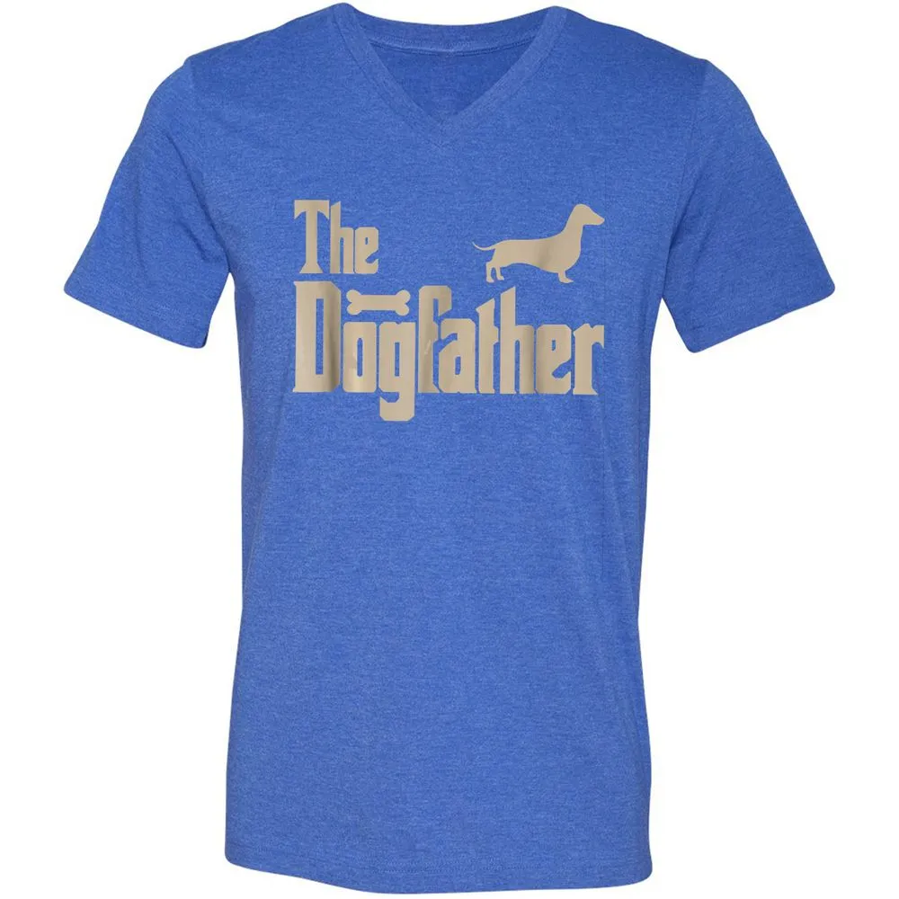 Unisex V-Neck T-Shirt - G9RL7C1B - Heather True Royal - 14