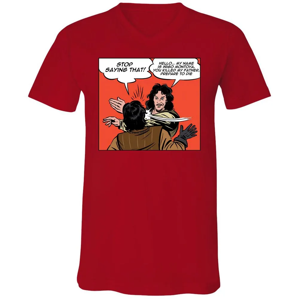 Unisex V-Neck T-Shirt - P96KFTP5 - Red - 3
