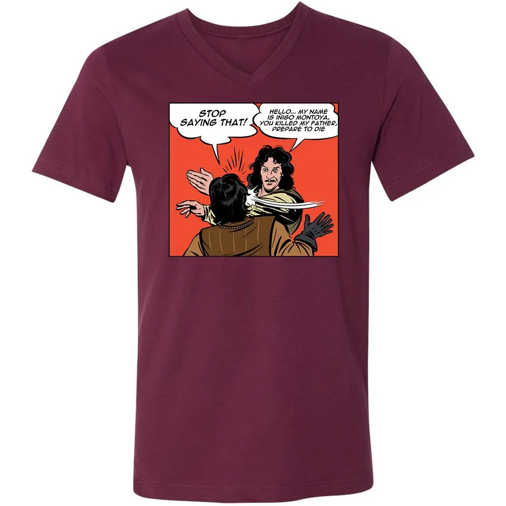 Unisex V-Neck T-Shirt - P96KFTP5 - Maroon - 6