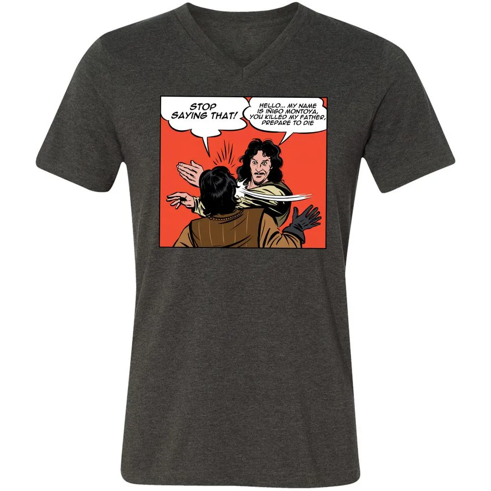 Unisex V-Neck T-Shirt - P96KFTP5 - Dark Grey Heather - 8