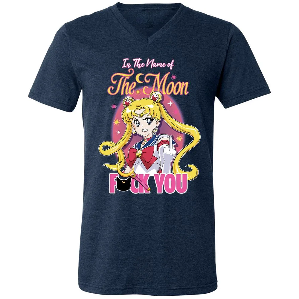 Unisex V-Neck T-Shirt - 2ASAKH56 - Heather Navy - 15