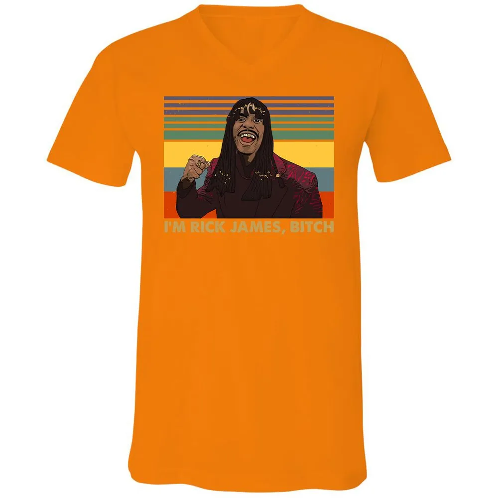 Unisex V-Neck T-Shirt - YCVB7CZR - Orange - 11