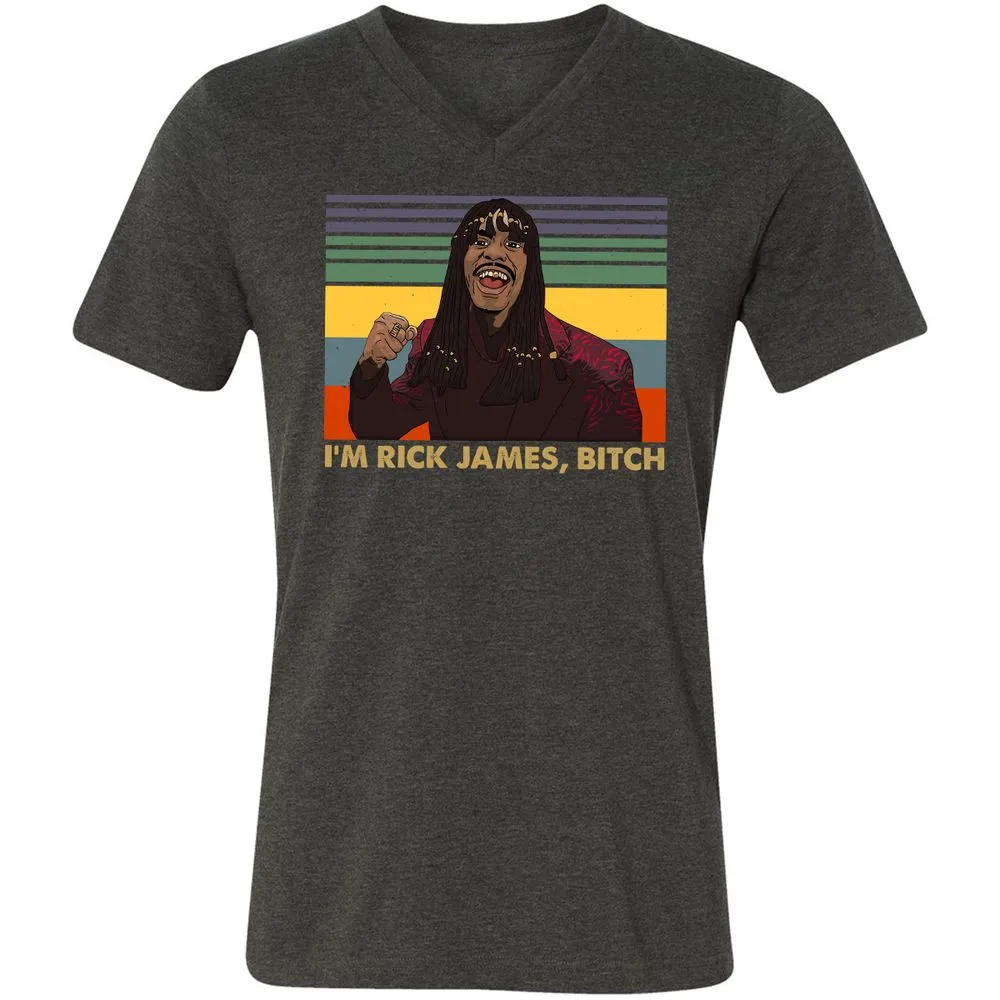 Unisex V-Neck T-Shirt - YCVB7CZR - Dark Grey Heather - 8