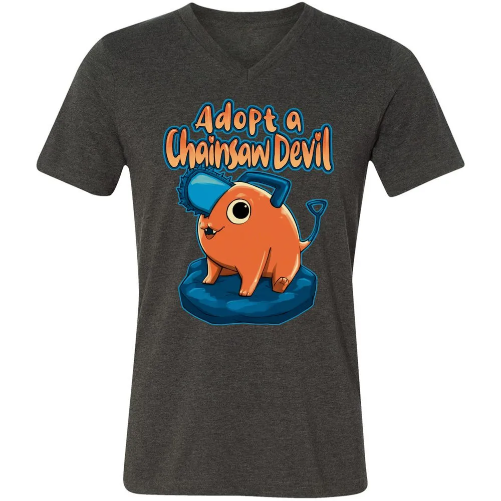Unisex V-Neck T-Shirt - AHBB25RM - Dark Grey Heather - 8