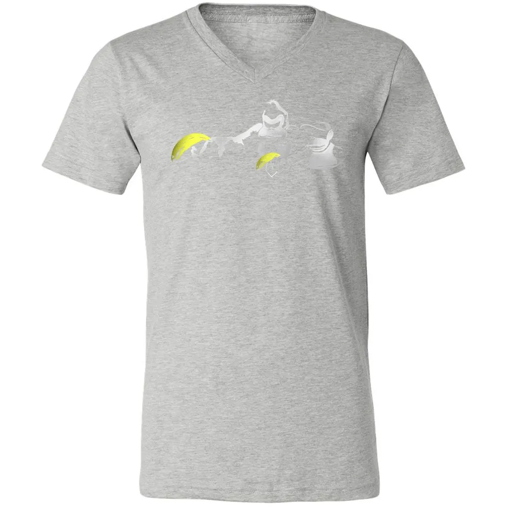 Unisex V-Neck T-Shirt - 34S5D4XQ - Athletic Heather - 7