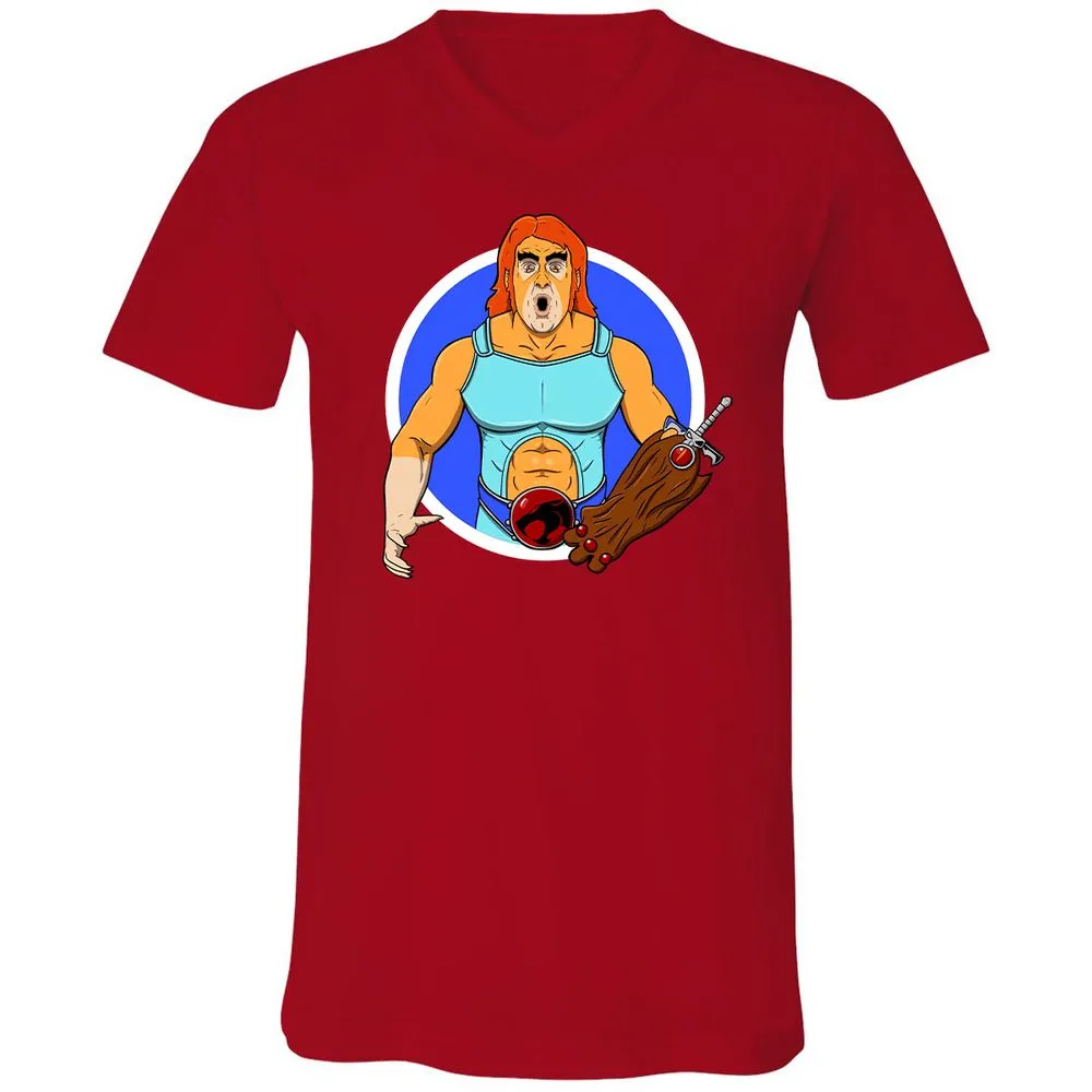 Unisex V-Neck T-Shirt - 44ZHN5FE - Red - 3