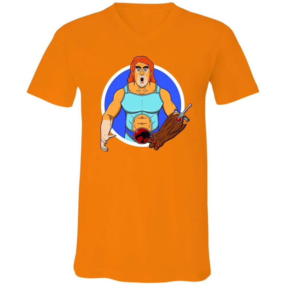 Unisex V-Neck T-Shirt - 44ZHN5FE - Orange - 11