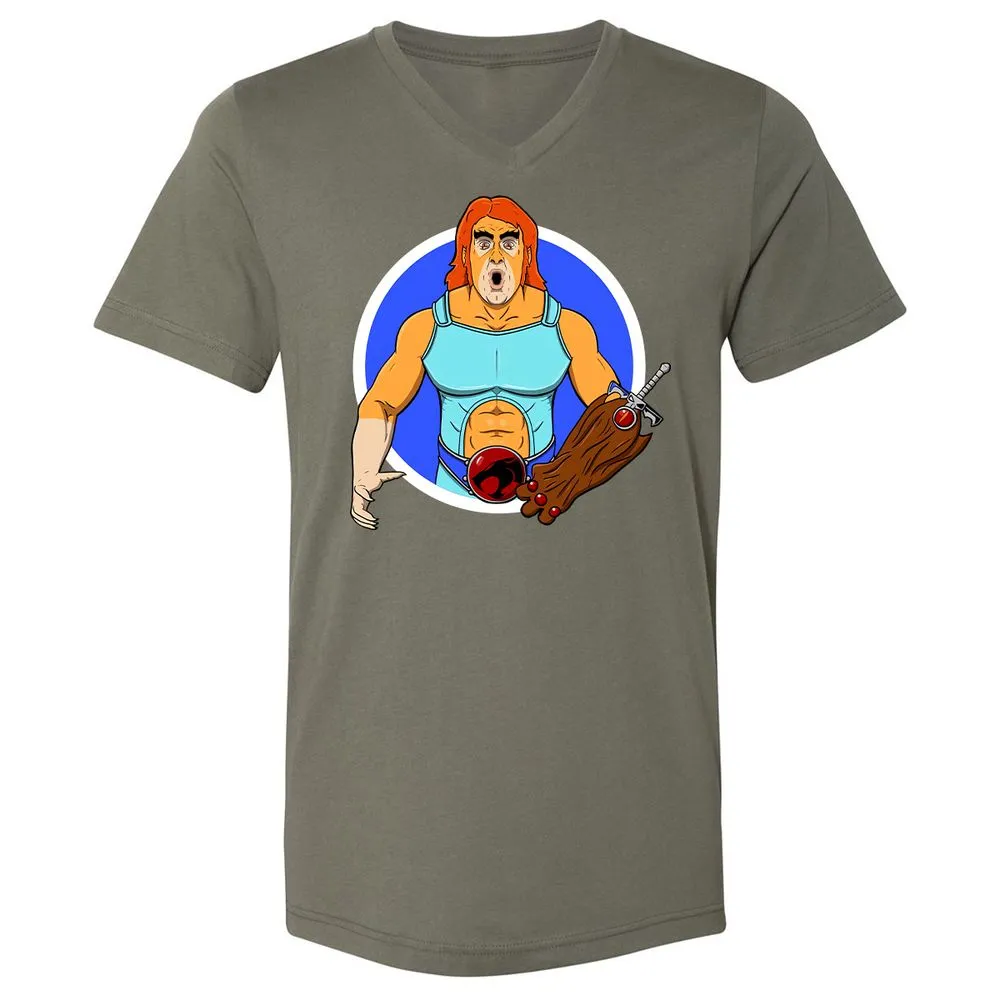Unisex V-Neck T-Shirt - 44ZHN5FE - Military Green - 10