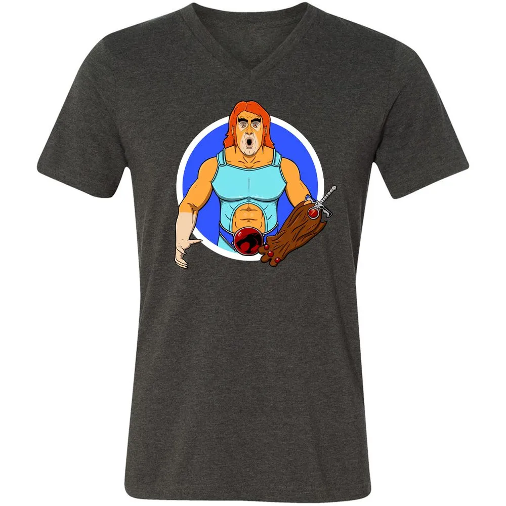 Unisex V-Neck T-Shirt - 44ZHN5FE - Dark Grey Heather - 8