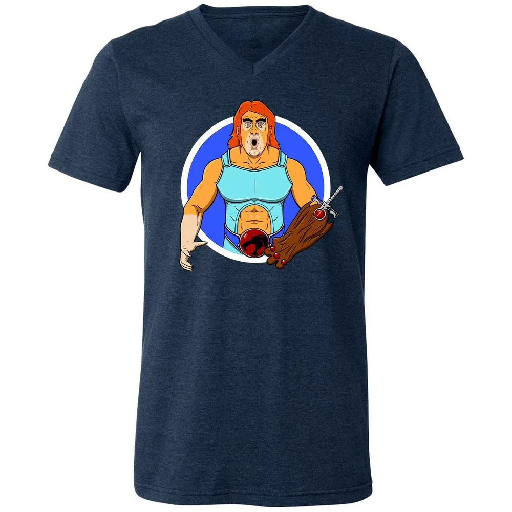 Unisex V-Neck T-Shirt - 44ZHN5FE - Heather Navy - 15