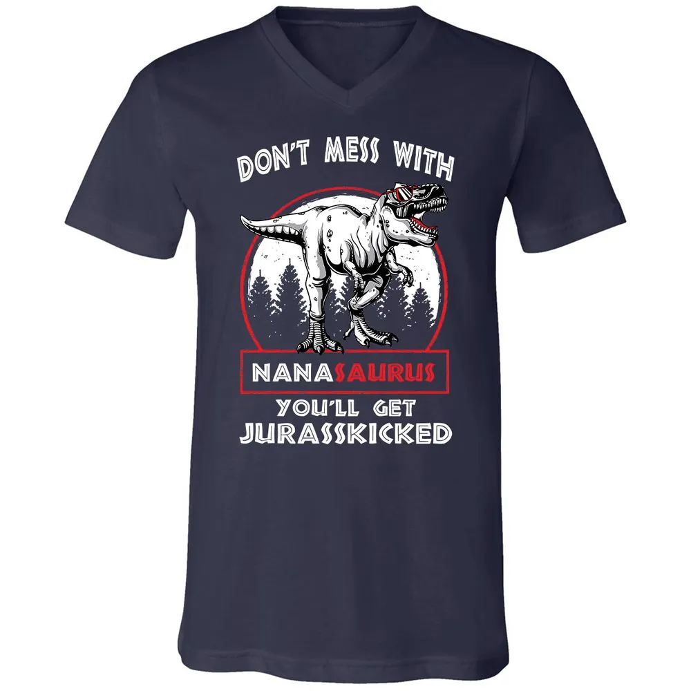 Unisex V-Neck T-Shirt - WUGKNY4E - Navy - 2