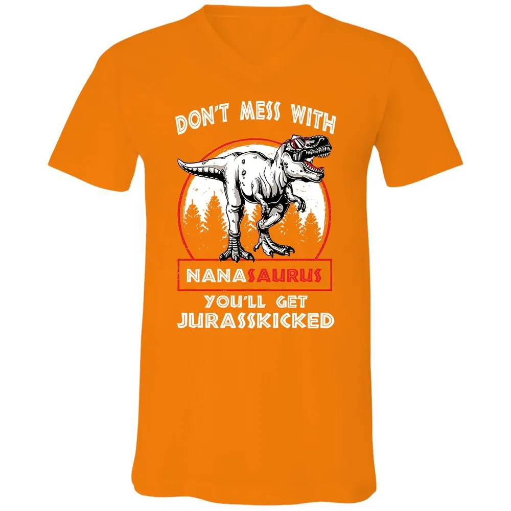 Unisex V-Neck T-Shirt - WUGKNY4E - Orange - 11