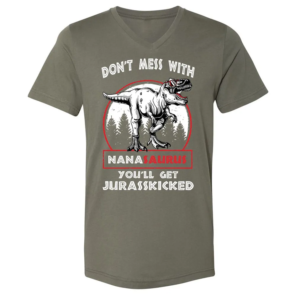 Unisex V-Neck T-Shirt - WUGKNY4E - Military Green - 10