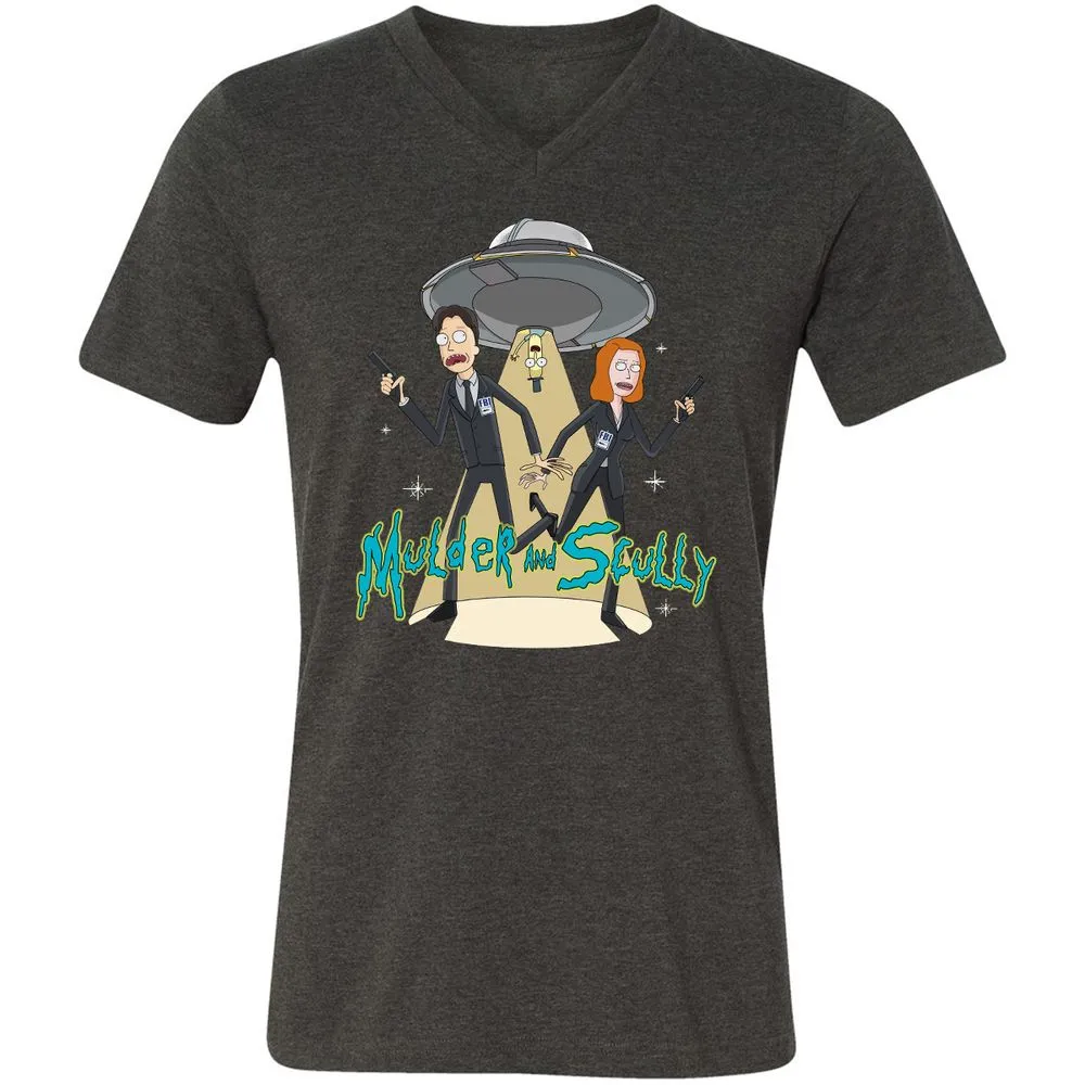 Unisex V-Neck T-Shirt - UBGAG5X2 - Dark Grey Heather - 8