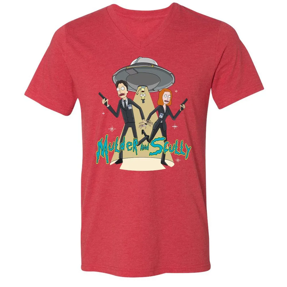 Unisex V-Neck T-Shirt - UBGAG5X2 - Heather Red - 16