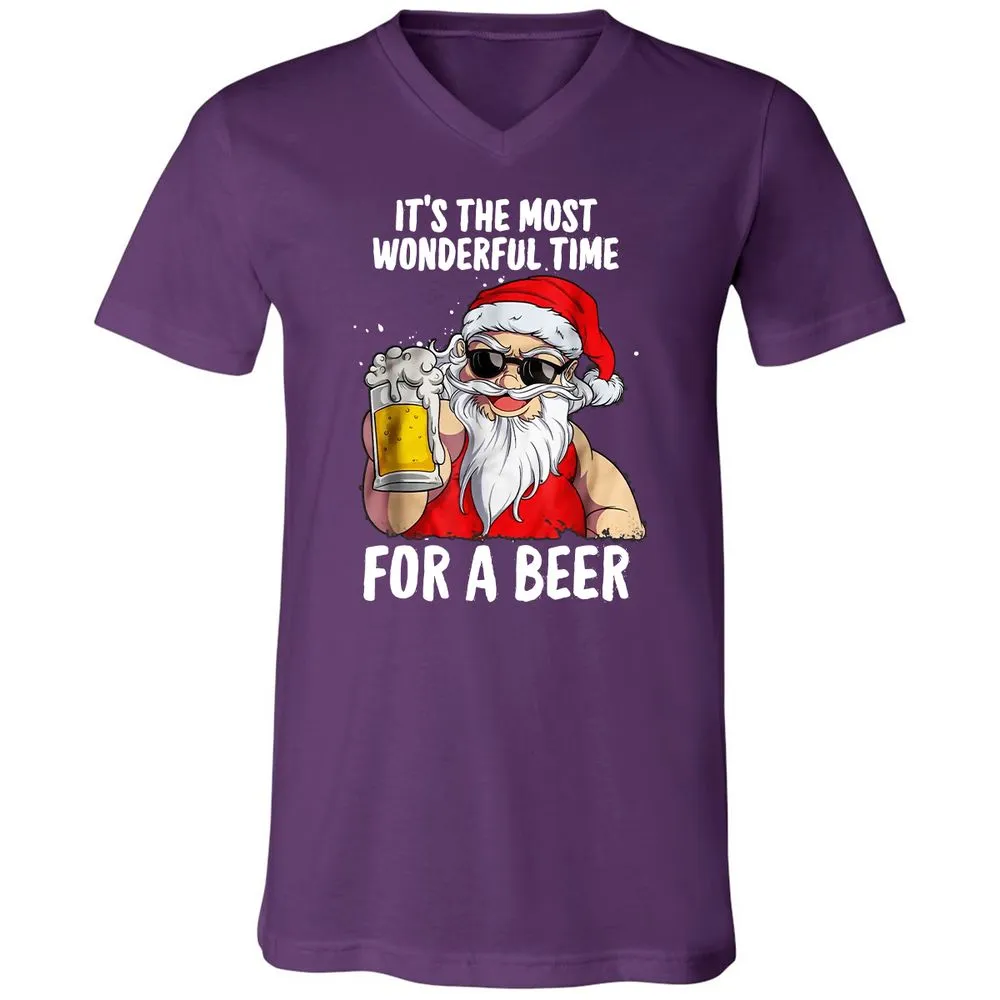 Unisex V-Neck T-Shirt - VCBRD3K8 - Team Purple - 9