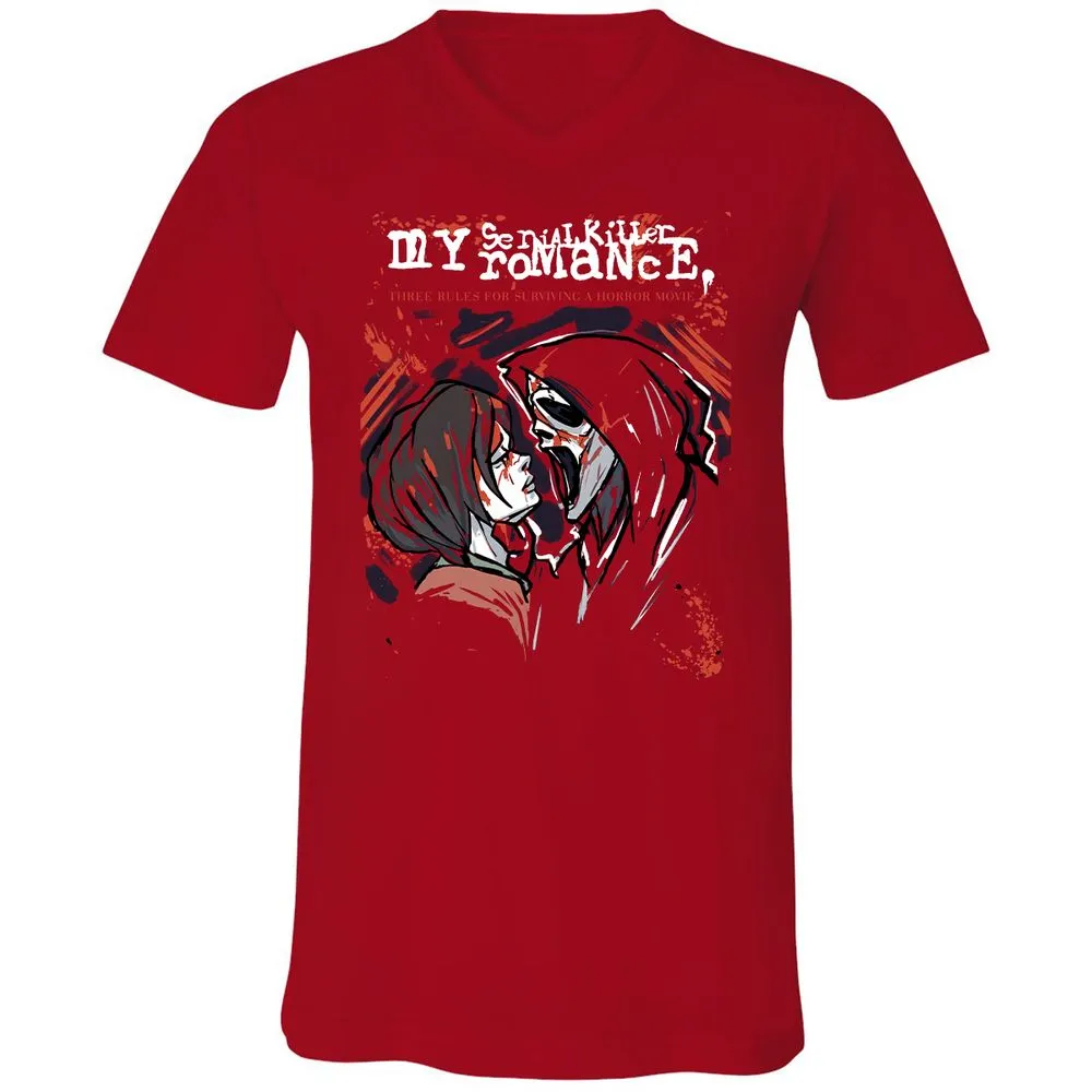 Unisex V-Neck T-Shirt - ZMH1YRED - Red - 3