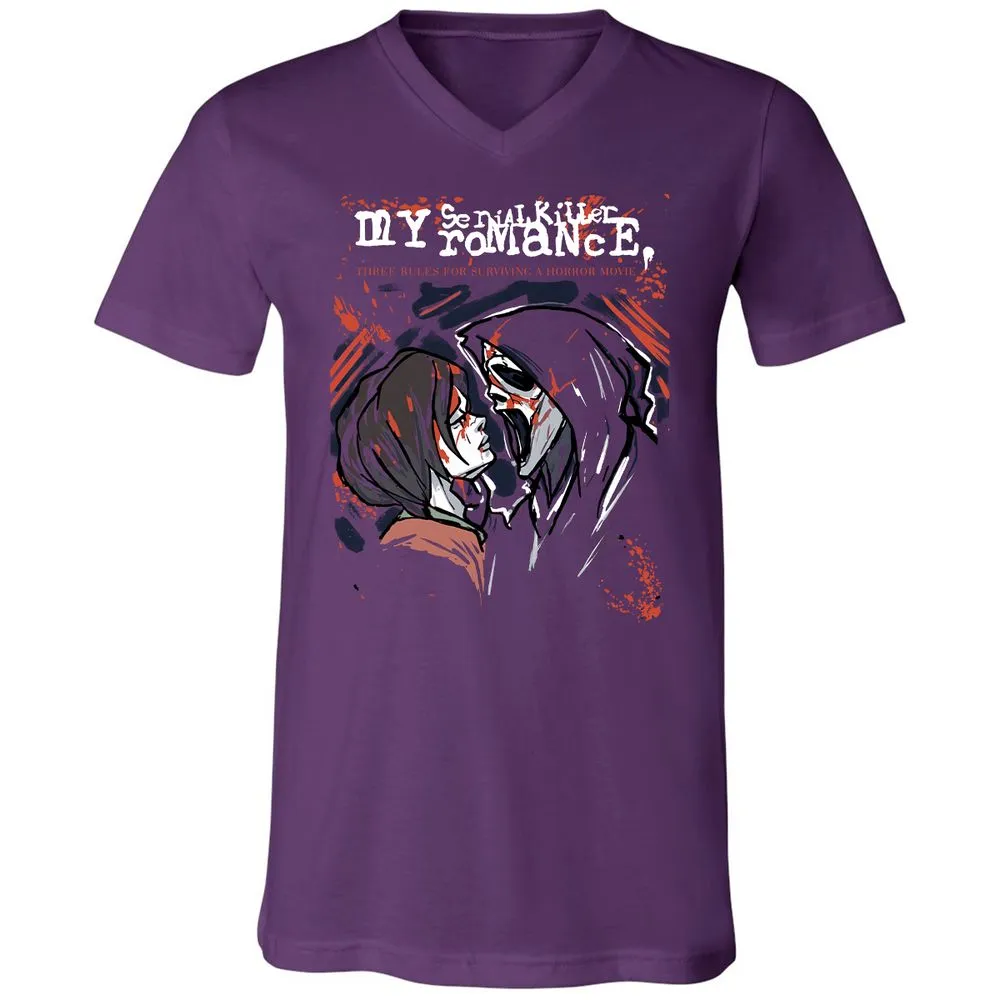 Unisex V-Neck T-Shirt - ZMH1YRED - Team Purple - 9