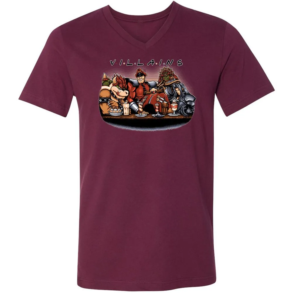 Unisex V-Neck T-Shirt - 3RR22SFN - Maroon - 6
