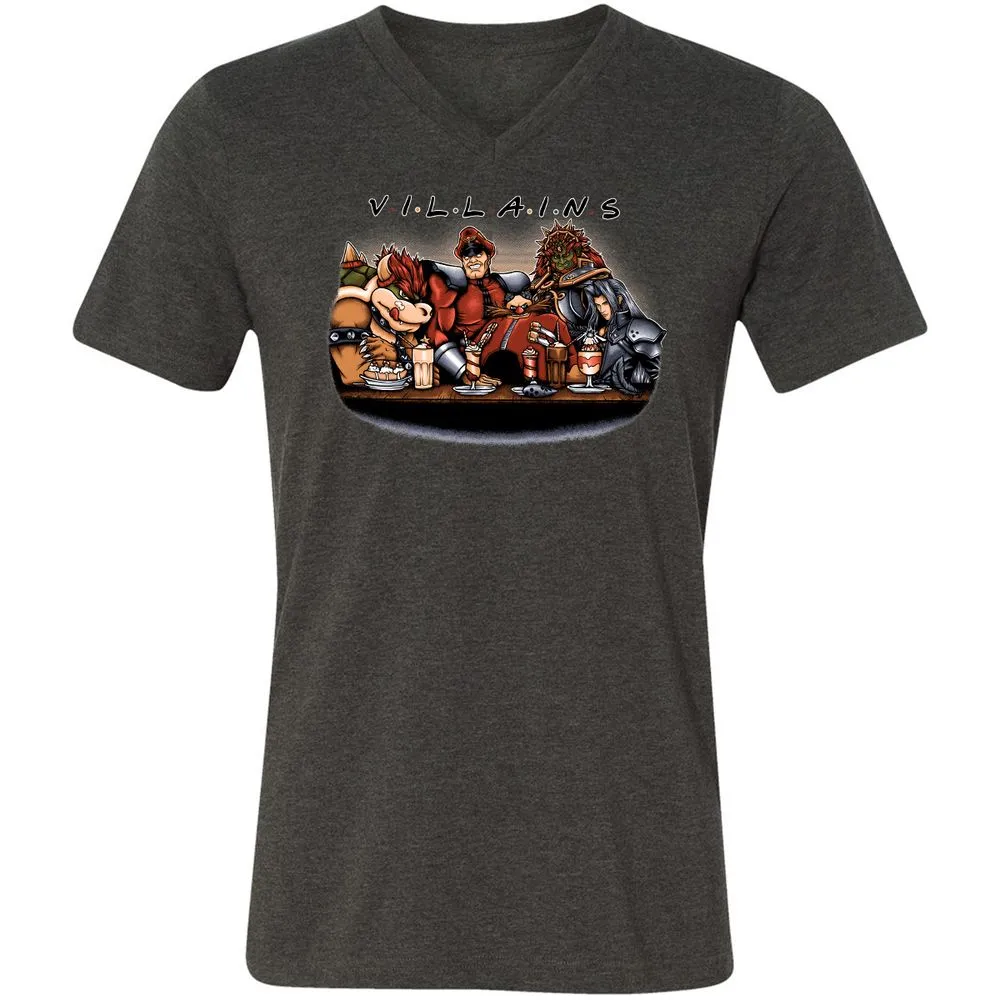 Unisex V-Neck T-Shirt - 3RR22SFN - Dark Grey Heather - 8
