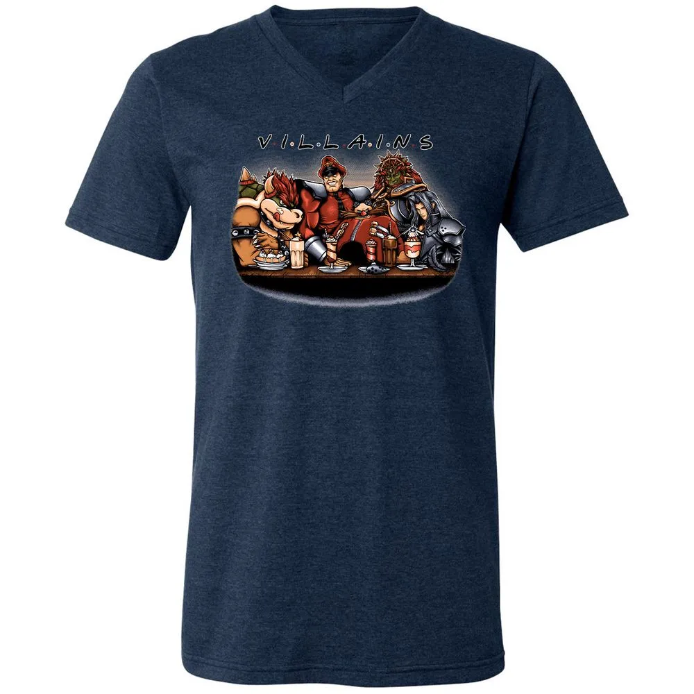 Unisex V-Neck T-Shirt - 3RR22SFN - Heather Navy - 15