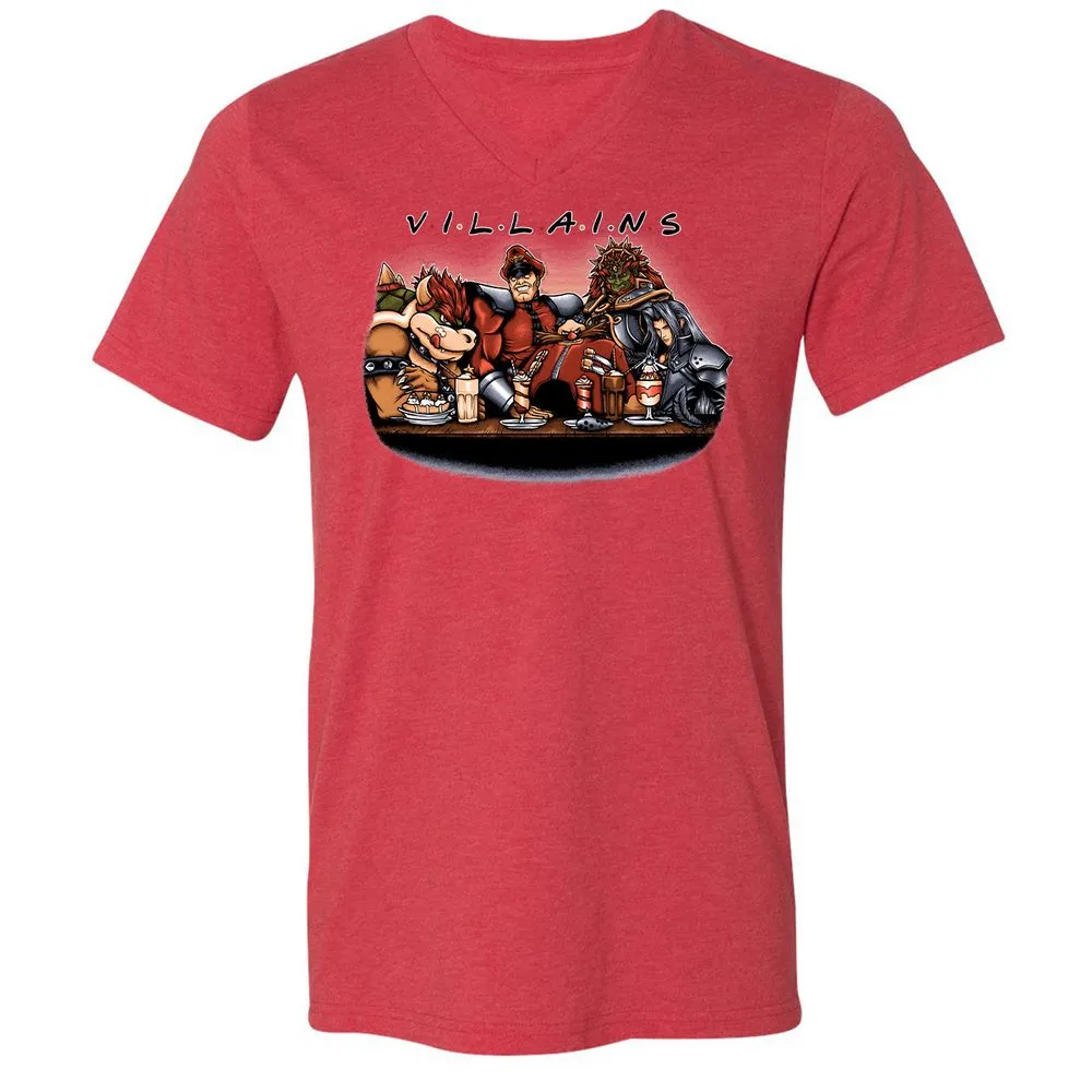 Unisex V-Neck T-Shirt - 3RR22SFN - Heather Red - 16