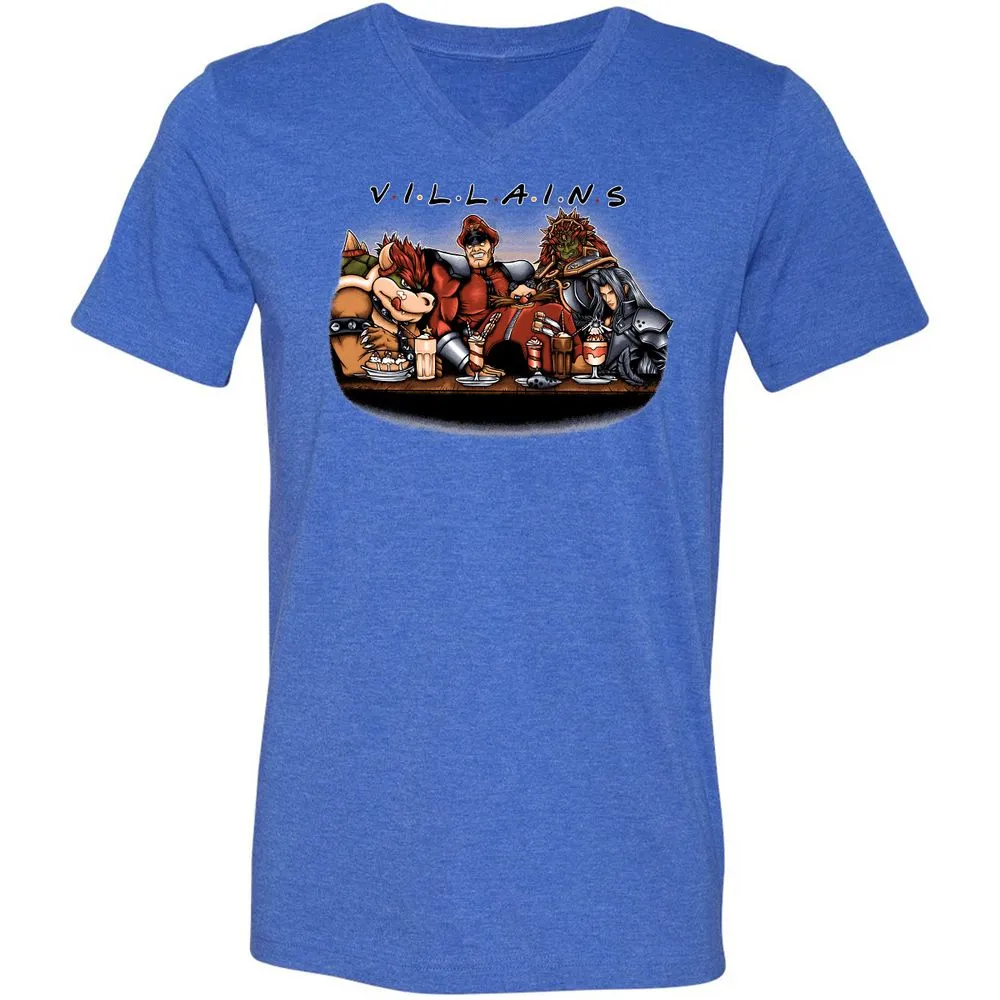 Unisex V-Neck T-Shirt - 3RR22SFN - Heather True Royal - 14