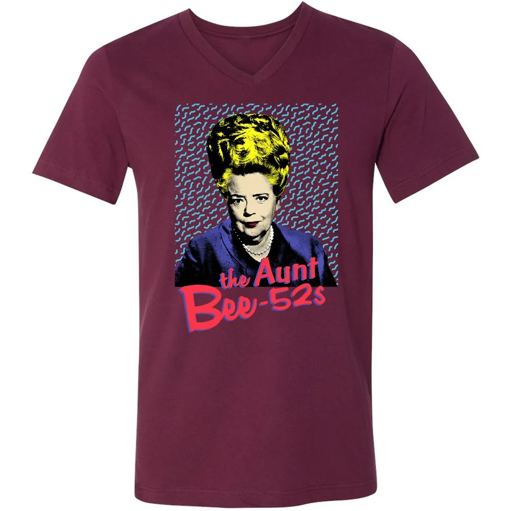 Unisex V-Neck T-Shirt - EGYY3W8Q - Maroon - 6