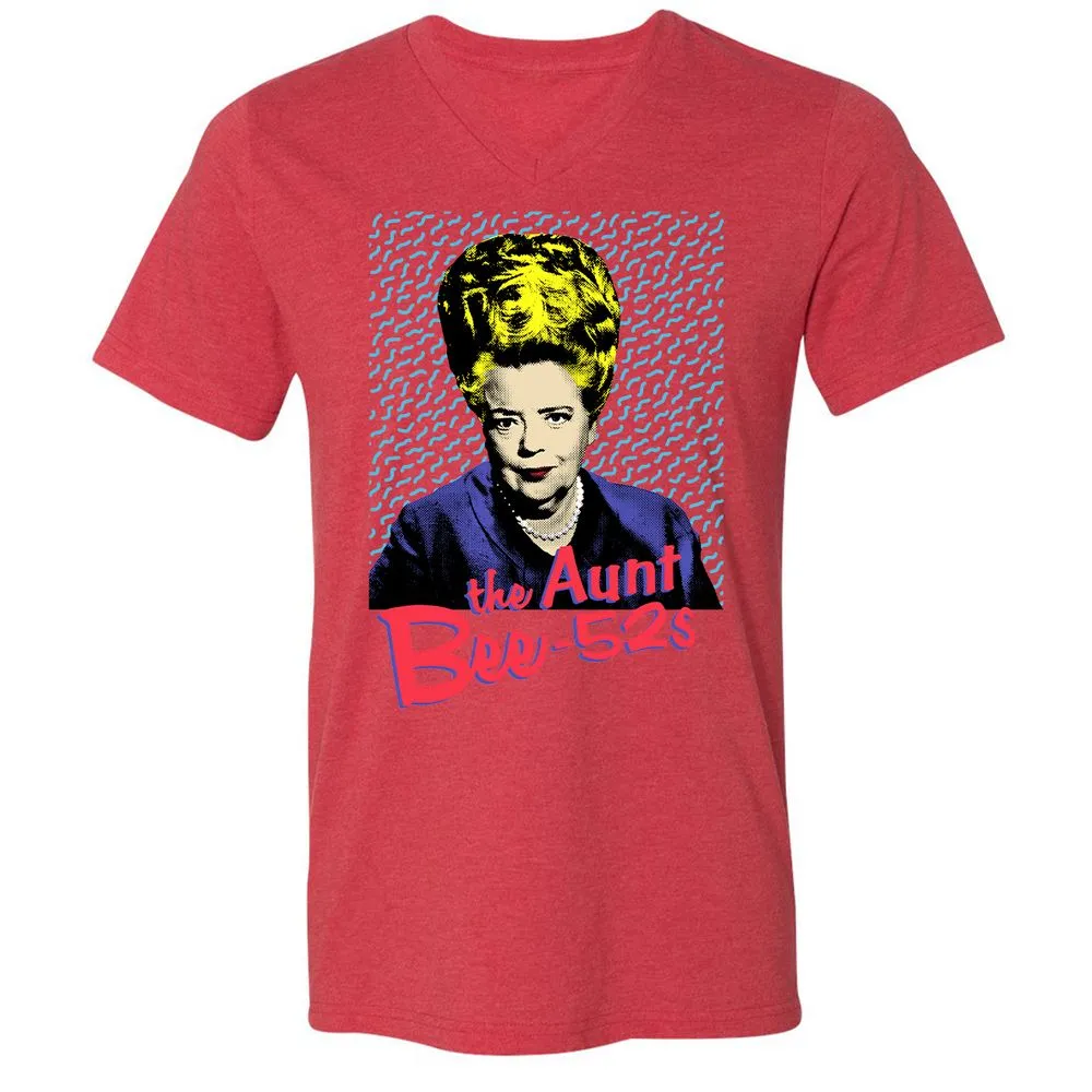 Unisex V-Neck T-Shirt - EGYY3W8Q - Heather Red - 16
