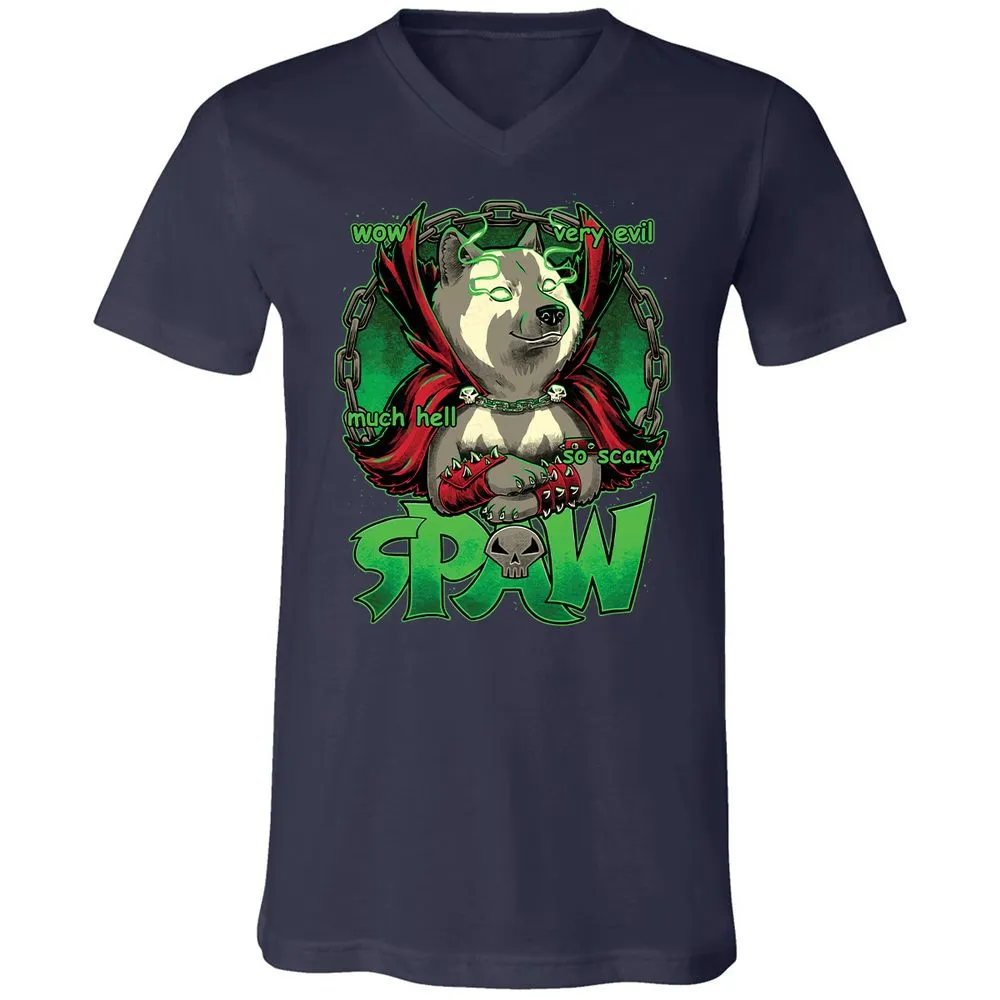 Unisex V-Neck T-Shirt - 4B9BSMXV - Navy - 2