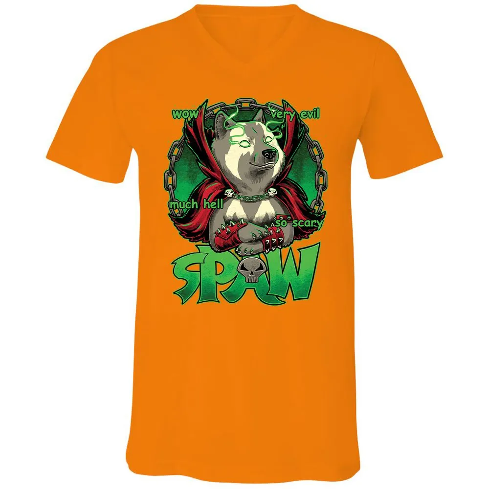 Unisex V-Neck T-Shirt - 4B9BSMXV - Orange - 11