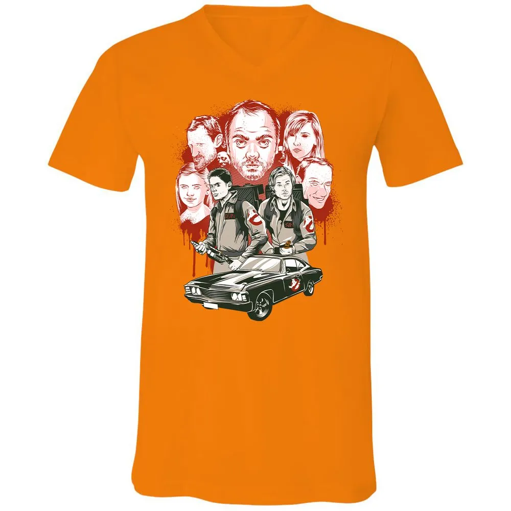 Unisex V-Neck T-Shirt - JN6VNUJB - Orange - 11