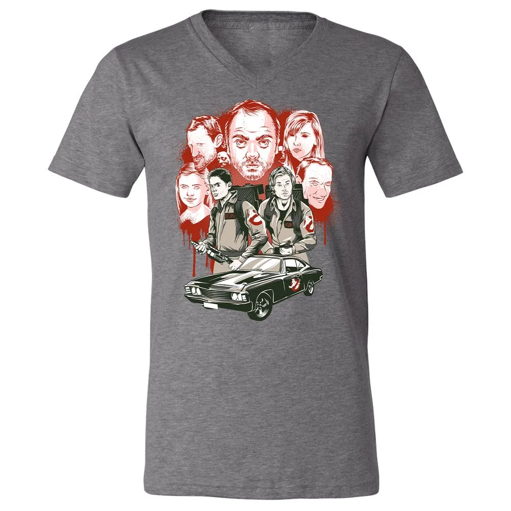 Unisex V-Neck T-Shirt - JN6VNUJB - Deep Heather - 13