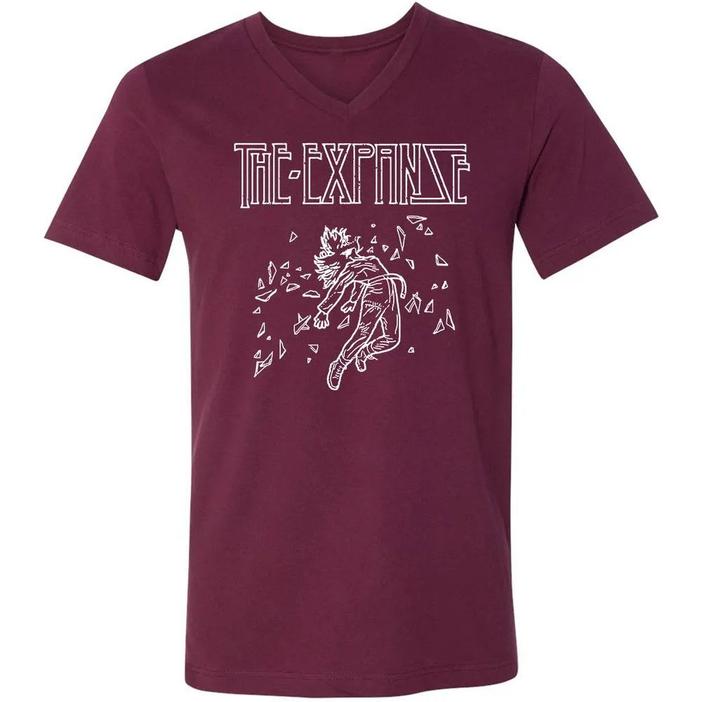Unisex V-Neck T-Shirt - A3JCYVTW - Maroon - 6