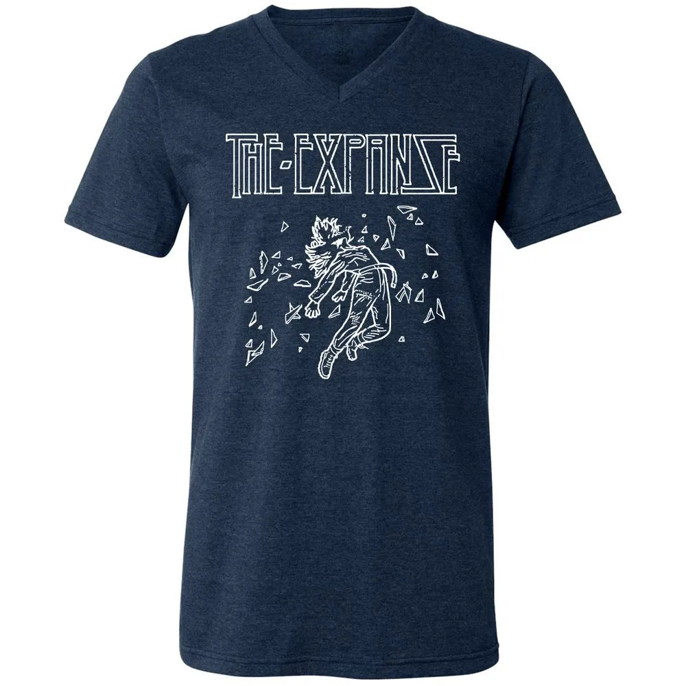 Unisex V-Neck T-Shirt - A3JCYVTW - Heather Navy - 15