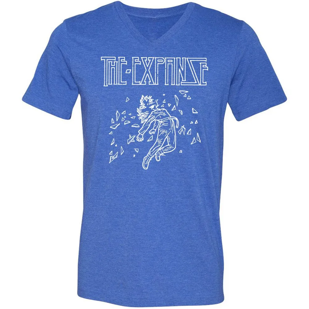 Unisex V-Neck T-Shirt - A3JCYVTW - Heather True Royal - 14