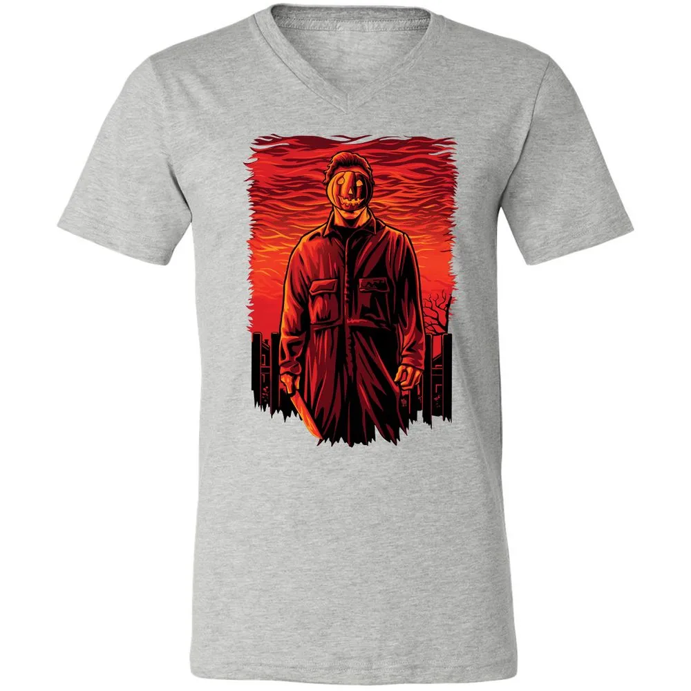 Unisex V-Neck T-Shirt - F22K7U5P - Athletic Heather - 7