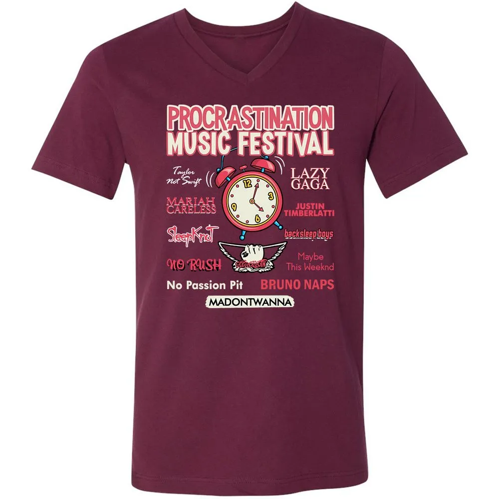 Unisex V-Neck T-Shirt - VAG73GBF - Maroon - 6