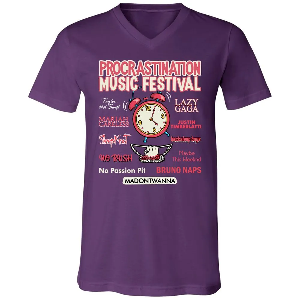 Unisex V-Neck T-Shirt - VAG73GBF - Team Purple - 9