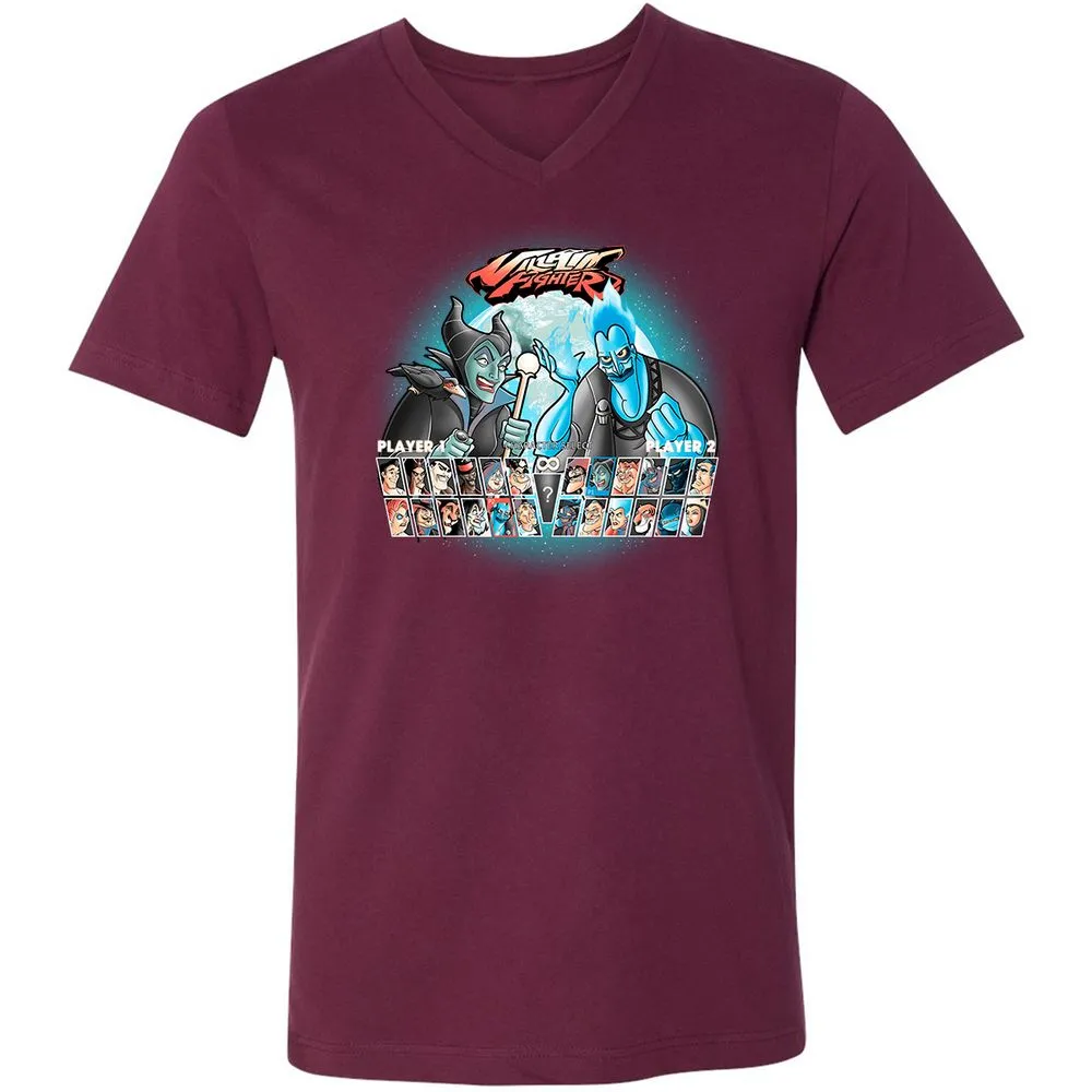 Unisex V-Neck T-Shirt - 8XSZQCSQ - Maroon - 6