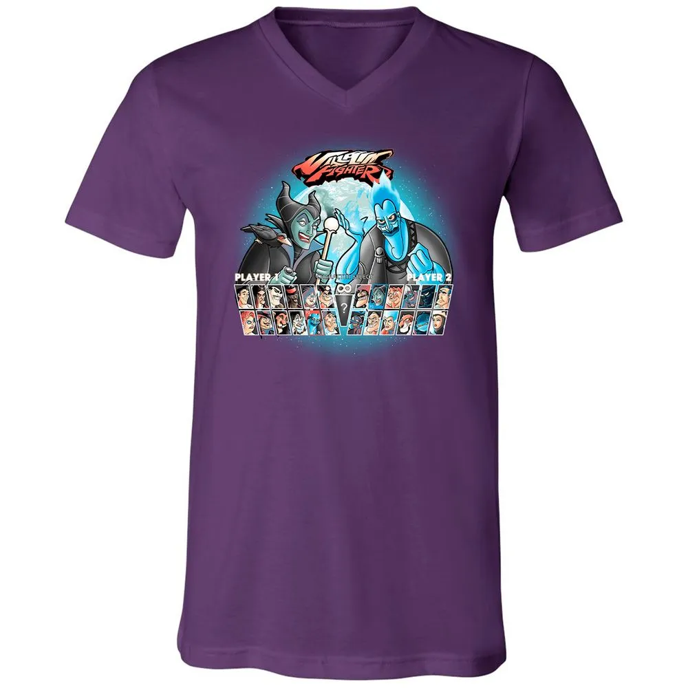 Unisex V-Neck T-Shirt - 8XSZQCSQ - Team Purple - 9