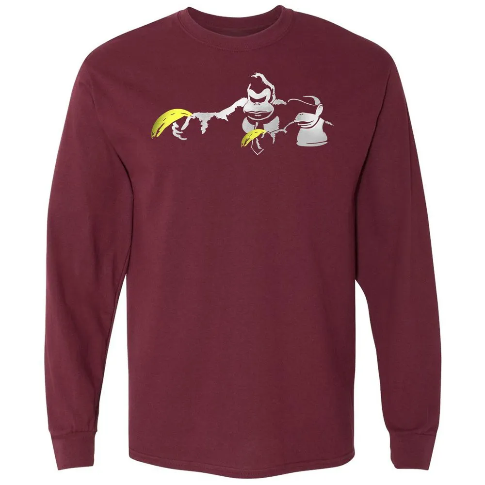 Long Sleeve T-Shirt - 7ZB3SP3F - Maroon - 11